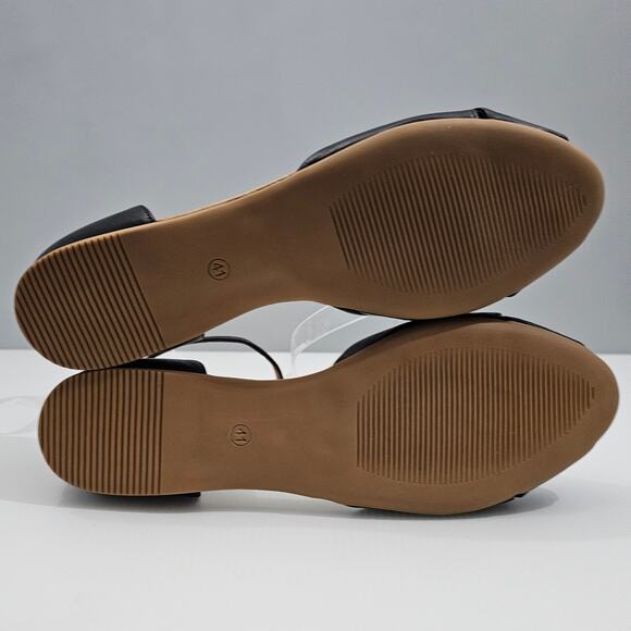 NEW Miz Mooz Kendria Sandal Womens EU 41 Black Leather Ankle Strap Open Toe Flat - Picture 11 of 13